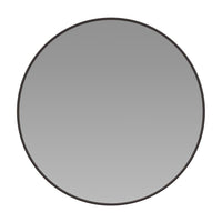 20" Round Black Metal Framed Wall Mirror