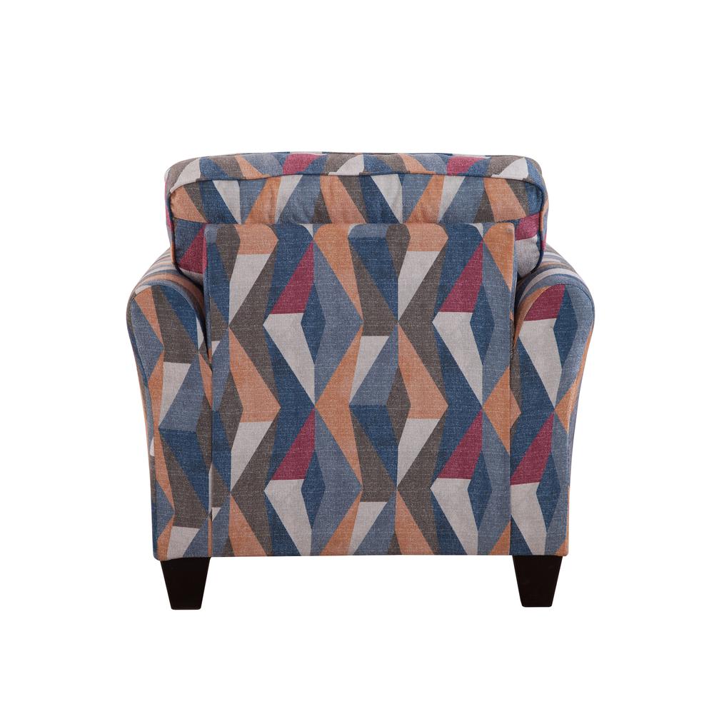 Transitional Flared Arm Multi Colored Upholstered Chair