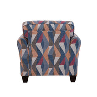 Transitional Flared Arm Multi Colored Upholstered Chair