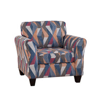 Transitional Flared Arm Multi Colored Upholstered Chair