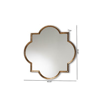 Gold Finished Metal Quatrefoil Accent Wall Mirror