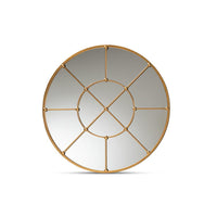 Ohara Modern and Contemporary Gold Finished Metal Accent Wall Mirror