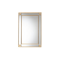 Iara Modern Glam and Luxe Antique Goldleaf Finished Wood Accent Wall Mirror