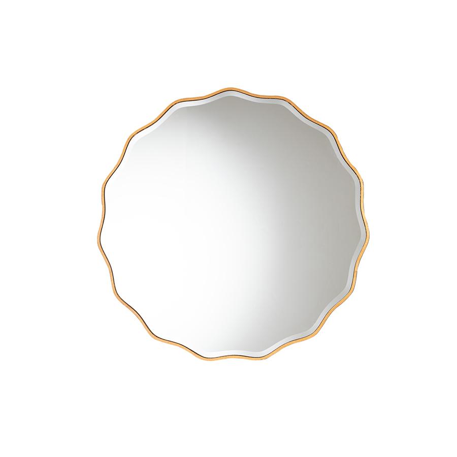 Weston Modern Glam and Luxe Antique Goldleaf Finished Wood Accent Wall Mirror