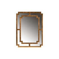 Dayana Modern and Contemporary Antique Gold Finished Wood Accent Wall Mirror