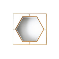 Gates Modern Glam and Luxe Antique Goldleaf Metal Accent Wall Mirror