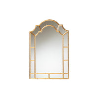 Bedivere Modern Glam and Luxe Antique Goldleaf Metal Accent Wall Mirror