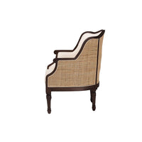 Dark Brown Finished Wood Accent Chair