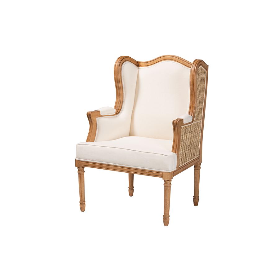 Honey Oak Finished Wood Accent Chair