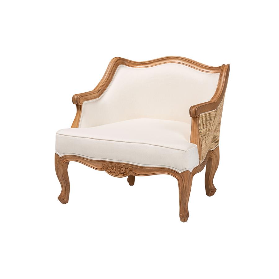 Honey Oak Finished Wood Low Seat Accent Chair