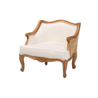 Honey Oak Finished Wood Low Seat Accent Chair