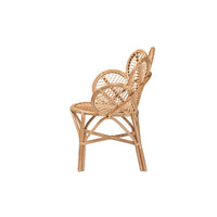 bali & pari Eliava Modern Bohemian Natural Rattan Flower Accent Chair