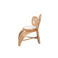 bali & pari Gresham Modern Bohemian Natural Rattan Leaf Accent Chair