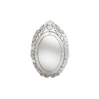 Livia Classic and Traditional Silver Finished Venetian Style Accent Wall Mirror