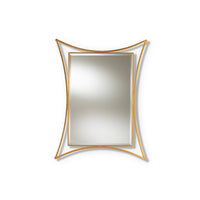 Antique Gold Finished Rectangular Accent Wall Mirror