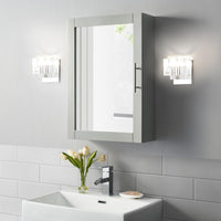 Savannah Mirrored Wall Cabinet Gray