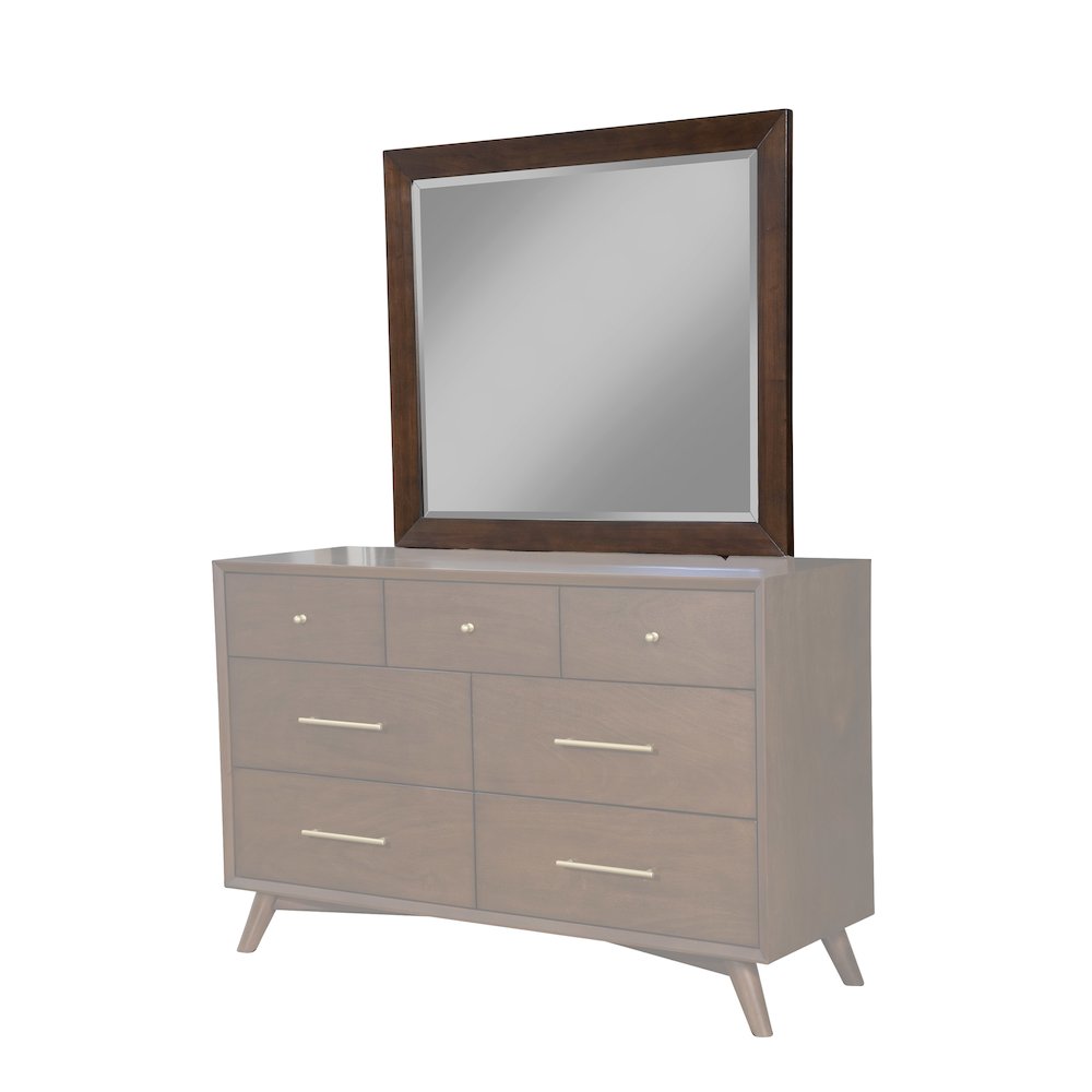 Flynn Mid Century Modern Mirror, Walnut