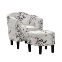 Take a Seat Churchill Accent Chair with Ottoman