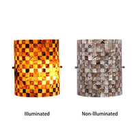 CHLOE Lighting SHELLEY Mosaic-Style Seashell Wall Sconce 8" Height