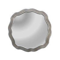 CHLOE's Reflection Contemporary-Style Silver Finish Round Wall Mirror 33" Wide