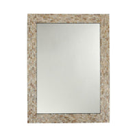 CHLOE'S Reflection Seashell Finish Rectangular Framed Wall Mirror 32" Height