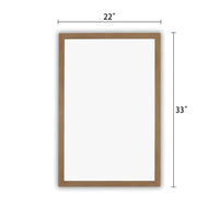 CHLOE'S Reflection Textured Brass Rectangular Framed Wall Mirror 33" Height