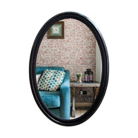 CHLOE's Reflection Contemporary-Style Cherry Finish Oval Wall Mirror 34" Tall