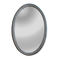 CHLOE's Reflection Contemporary-Style Silver Finish Oval Wall Mirror 34" Tall