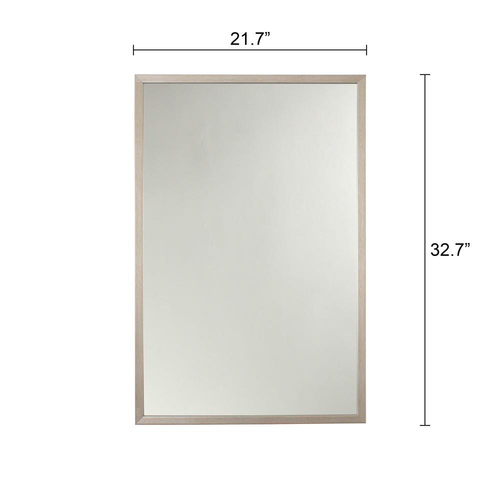 CHLOE'S Reflection Silver Finish Rectangular Framed Wall Mirror 33" Height