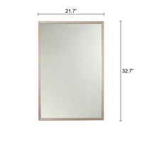 CHLOE'S Reflection Silver Finish Rectangular Framed Wall Mirror 33" Height