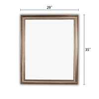 CHLOE'S Reflection Textured Brass Rectangular Framed Wall Mirror 33" Height