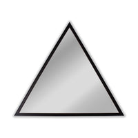 CHLOE's Reflection Contemporary Black Finish Triangle Framed Wall Mirror 31.5" Height