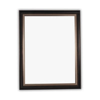 CHLOE'S Reflection Black Walnut Finish Framed Wall Mirror 35" Height