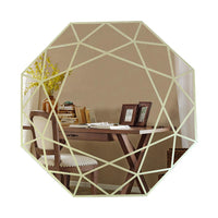 CHLOE's Reflection Contemporary-Style Octagon Golden Finish Wall Mirror 30" Tall