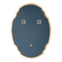 CHLOE's Reflection Contemporary Maple Wood Finish Oval Framed Wall Mirror 36" Height