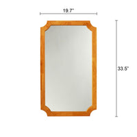 CHLOE'S Reflection Maple Finish Rectangular Framed Wall Mirror 33" Height