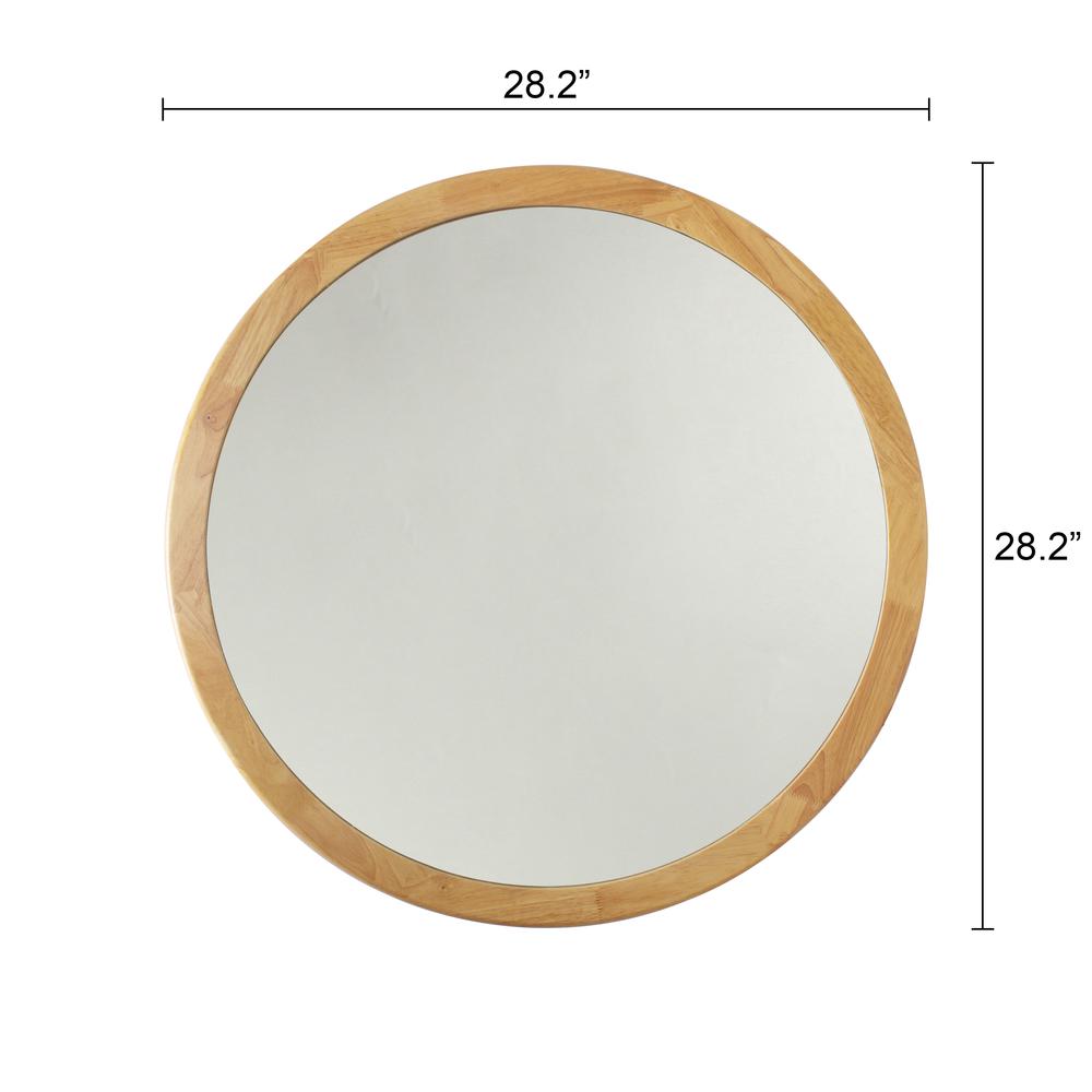 CHLOE'S Reflection Maple Finish Framed Wall Mirror 28" Height