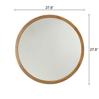 CHLOE'S Reflection Oak Finish Framed Wall Mirror 28" Height