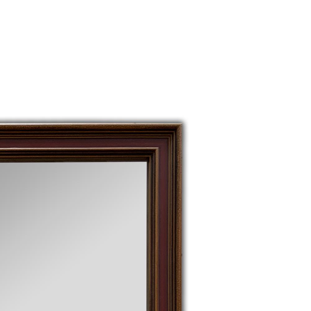 CHLOE's Reflection Vertical Hanging Wood Black/Golden Finish Rectangle Framed Wall Mirror 35" Height