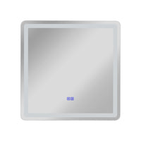 CHLOE Lighting LUMINOSITY Back Lit Square TouchScreen LED Mirror 3 Color Temperatures 3000K-6000K 24" Wide