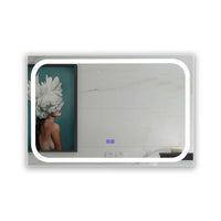 CHLOE Lighting LUMINOSITY Back Lit Rectangular TouchScreen LED Mirror 3 Color Temperatures 3000K-6000K 36" Wide