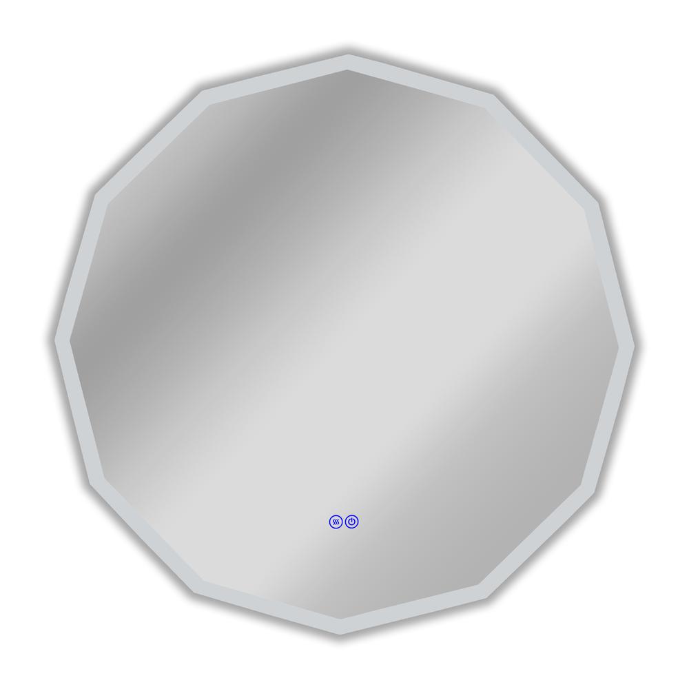 CHLOE Lighting LUMINOSITY Back Lit Dodecagon TouchScreen LED Mirror 3 Color Temperatures 3000K-6000K 32" Wide