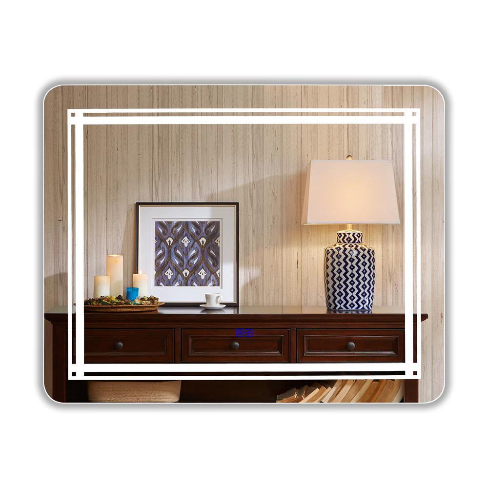 CHLOE Lighting, LUMINOSITY Back Lit Rectangular TouchScreen LED Mirror 3 Color Temperatures 3000K-6000K 39" Wide