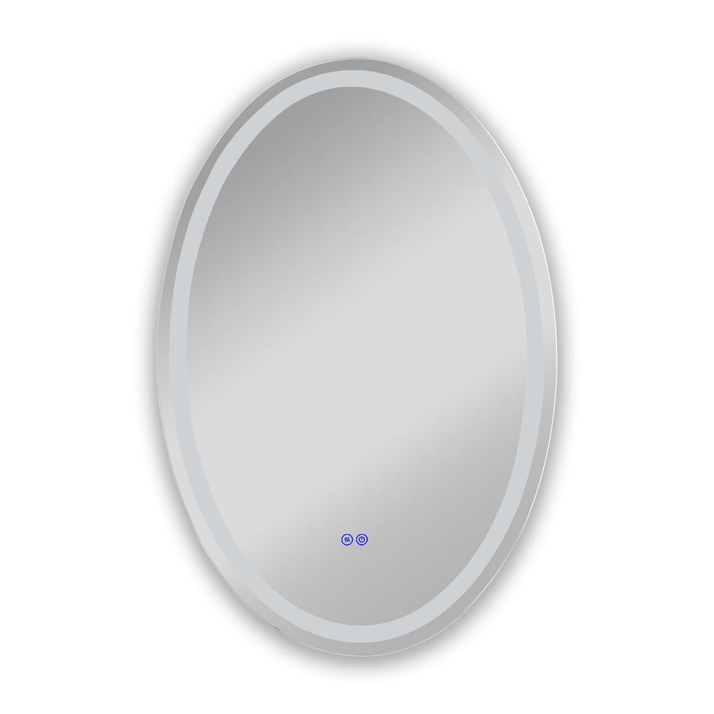 CHLOE Lighting LUMINOSITY Back Lit Oval TouchScreen LED Mirror 3 Color Temperatures 3000K-6000K 32" Height