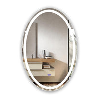 CHLOE Lighting LUMINOSITY Back Lit Oval TouchScreen LED Mirror 3 Color Temperatures 3000K-6000K 32" Height