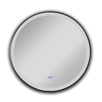 CHLOE Lighting LUMINOSITY Embedded Round TouchScreen LED Mirror 3 Color Temperatures 3000K-6000K 24" Wide