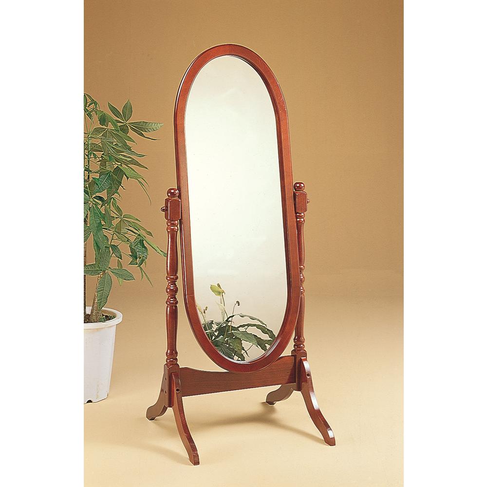 Foyet Oval Cheval Mirror Merlot