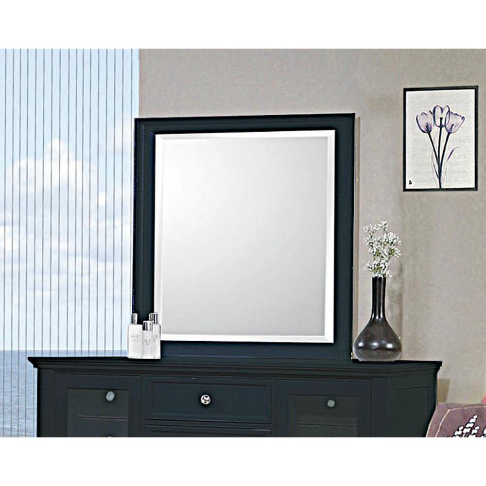 Sandy Beach Vertical Dresser Mirror Black