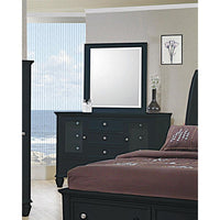 Sandy Beach Vertical Dresser Mirror Black