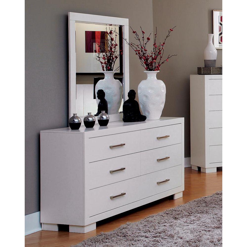 Jessica Rectangular Dresser Mirror White